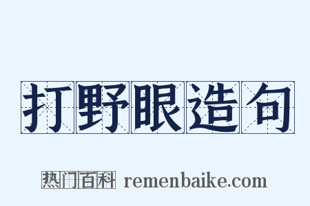 打野眼造句是什么意思的图片